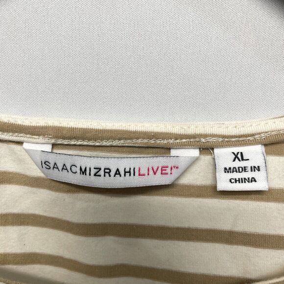 Isaac Mizrahi Live Women Short Sleeve Blouse Top Shirt Size XL X-Large M276 -6 - Picture 5 of 13